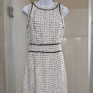 NWT Michael Kor WhiteTweed Shift Sleeveless Dress sz 12